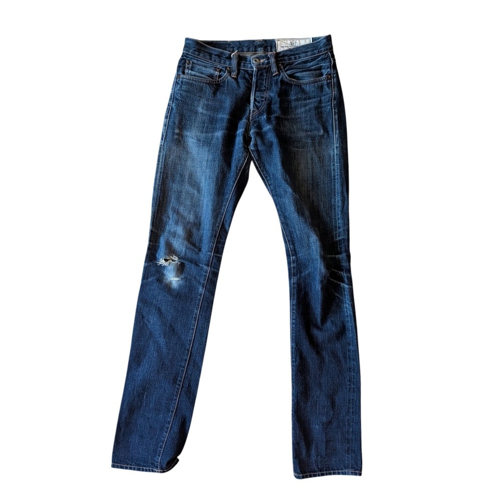 Rogue Territory Stanton‎ Japanese Selvedge Denim Distressed Jeans Indigo- 28/35